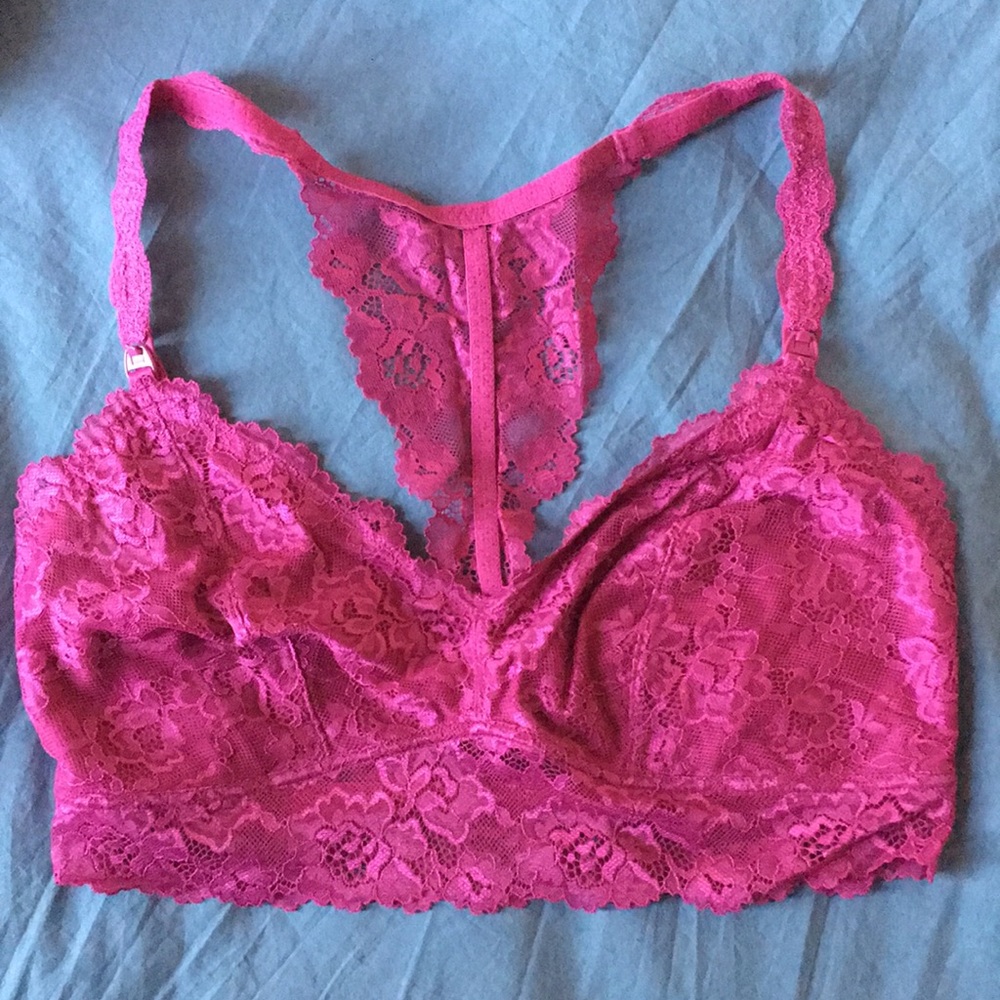 NWOT Lace snap-down nursing bra